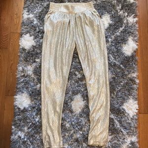 Gold Jogger Style Pants